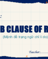 ADVERB CLAUSE OF REASON.pptx