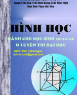 Hình Học Dành Cho Học Sinh 10-11-12 Và Luyện Thi Đại Học (NXB Phương Đông 2012) - Phạm Hồng Danh, 238 Trang.pdf