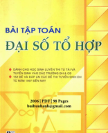 Bài Tập Toán Đại Số Tổ Hợp (NXB Đại Học Quốc Gia 2006) - Nguyễn Văn Nhân, 97 Trang.pdf