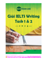 EBOOK Giải IELTS Writing Task 1 & 2 năm 2024