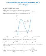 25 câu ôn phần Toán - Đánh giá tư duy ĐH Bách Khoa HN - Phần 16 (Bản word có giải).doc