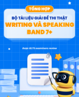 EBOOK BÀI MẪU SPEAKING & WRITING BAND 7.0+ THEO ĐỀ THI THẬT