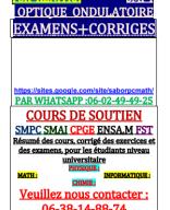 +EXAMENS+OPTIQUE2 S4 FSK KENITRA.pdf