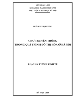 [ebook.edubig.vn] - Luận án Tiến sĩ Kinh tế: Chợ truyền thống trong quá trình đô thị hoá ở Hà Nội.pdf