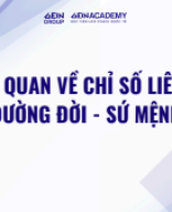 CHỈ SỐ LIÊN KẾT ĐƯỜNG ĐỜI - SỨ MỆNH