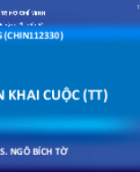 Bài 4. Giai đoạn khai cuộc "TT"