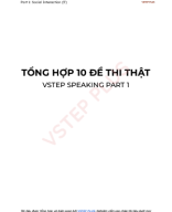 [VSTEP SPEAKING] TỔNG HỢP SPEAKING PART 1