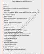 Class 6 Science (Curiosity) Chapter 1-The Wonderful World of Science Book Solution with notes.pdf