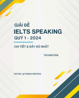 IELTS Speaking Quý 1  T1-T4/2024