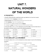 7. UNIT 7. NATURAL WONDERS OF THE WORLD.docx