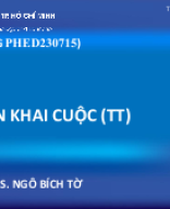 Bài 5. Giai đoạn khai cuộc "TT"