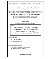 20 L’impact de la manipulation des produits cytotoxique et leurs risques pour le personnel « Enquête réalisée au sein du service ; d’oncologie EPH HAKIM SAADANE Biskra et .pdf