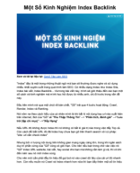 Một Số Kinh Nghiệm Index Backlink - GenZ tập làm SEO