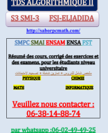 °°TDs ALGORITHMIQUE II FSJ ELJADIDA SMI3.pdf