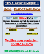 °°TDs ALGORITHMIQUE II FSAC CASABLANCA SMI3.pdf