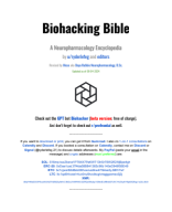 Biohacking Bible - A Neuropharmacology Encyclopedia