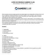 LIVRO DE REGRAS GAMERS CLUB