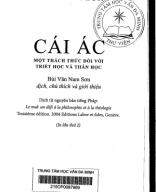 210.1 - TVTT0001521 - Cái Ác - Một Thách Thức Đối Với Triết Học Và Thần Học - Paul Ricoeur - Bùi Văn Nam Sơn - Hồng Đức.pdf