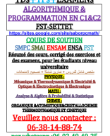 FST SETTET ALGORITHMIQUE & PROGRAMMATION EN C1&C2 TDS EXAMENS.pdf