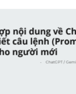 PDF - Tổng hợp nội dung về Chatbot AI và viết câu lệnh (Prompt) dành cho người mới.pdf