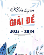 Ebook Khóa Luyện Giải Đề 2024 Tiếng Anh [Cô Trang Anh]