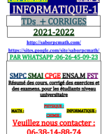 + TD INFORMATIQUE-1 SMAI FSA AGADIR.pdf