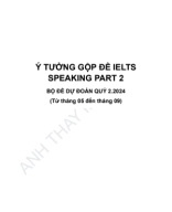 [Anh thay minimalist] GỘP ĐỀ IELTS SPEAKING PART 2