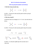 Bài 8: Phản ứng cộng Nucleophiles vào liên kết pi