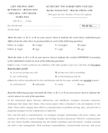 73. Đề thi thử TN THPT môn Tiếng Anh năm 2024  - Liên trường THPT Quỳnh Lưu - Hoàng Mai - Thái Hòa - Yên Thành - Nghĩa Đàn.docx