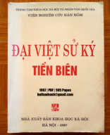 Đại Việt Sử Ký Tiền Biên (NXB Khoa Học Xã Hội 1997) - Ngô Thì Sĩ, 595 Trang.pdf