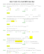 3.3 TN  2 1Dấu tam thức b hai- B PT BẬC HAI-GV.docx