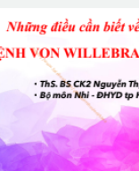 Những điều cần biết về bệnh Von Willebrand ....pdf