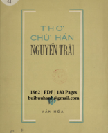 Thơ Chữ Hán Nguyễn Trãi (NXB Văn Hóa 1962) - Phan Võ, 180 Trang.pdf