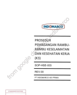 SOP-HSE-003-REV00 - PROSEDUR PEMASANGAN RAMBU-RAMBU KESELAMATAN DAN KESEHATAN KERJA (K3) - w.pdf