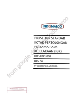 SOP-HSE-006-REV00 - PROSEDUR STANDAR KOTAK PERTOLONGAN PERTAMA PADA KECELAKAAN (P3K) - w.pdf