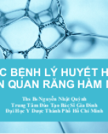 21 CÁC BỆNH LÝ HUYẾT HỌC LIÊN QUAN RHM 2021.pptx