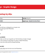 [GDB- TG] Buổi 1: Photoshop kỳ diệu