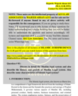 Islamic jurisprudence part 2 question No 1 History and Growth..pdf