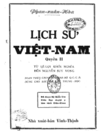 A 959.7 Lịch Sử Việt Nam Quyển 2-Từ Lê Lợi Khởi Nghĩa Đến Nguyễn Suy Vong (NXB Vĩnh Thịnh 1952) - Phạm Xuân Hòa, 107 Trang.pdf