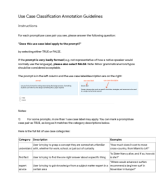 B10-Use Case Classification Annotation Guidelines 