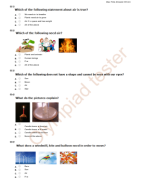 Class 1 NSO Science Olympiad - PDF Worksheet - Air and water