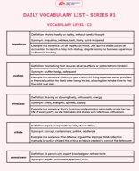 [Springboard] Vocabulary List #1 