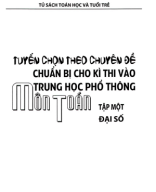 Tuyển chọn theo chuyên đề toán luyện thi vào 10 - tập 1 (Đại Số).pdf