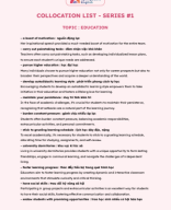 [Springboard] Collocation - Education