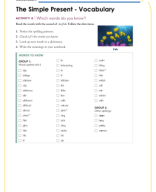Lesson 8 - The Simple Present - Vocabulary.pdf
