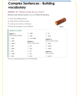 Lesson 38 - Complex Sentences - Building vocabulary.pdf