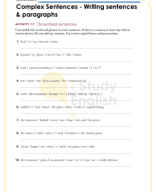 Lesson 39 - Complex Sentences - Writing sentences & paragraphs.pdf