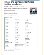 Lesson 31 - Simple and Compound Sentences - Building vocabulary.pdf