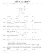 Đề kiểm tra học kì 1 năm 2022 môn Toán 12 theo ma trận BGD (100TN) - Đề 7 (Word giải chi tiết).docx