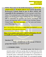 Political Science Question No 10 what are interest groups. Explain their kinds and functions..pdf